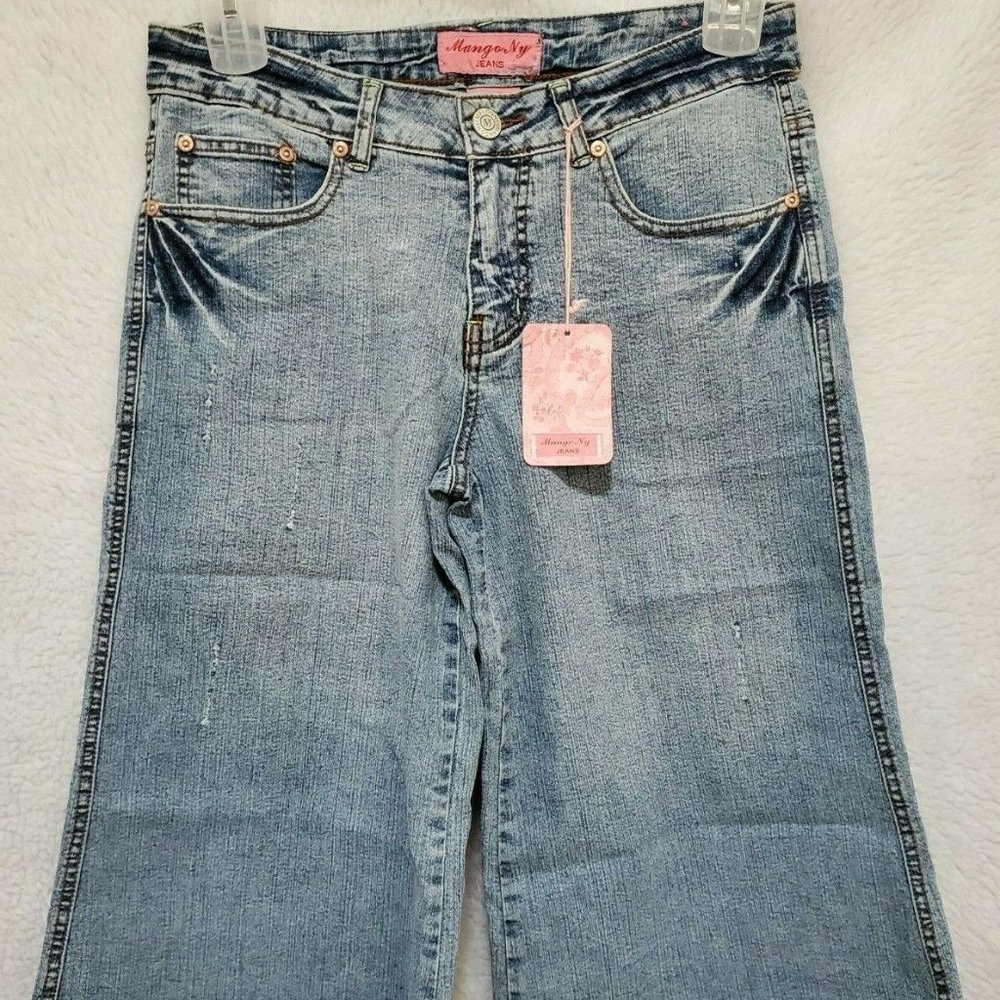 Mango NY Jeans NWT Juniors Blue Jean Capri Pants Size 11/12